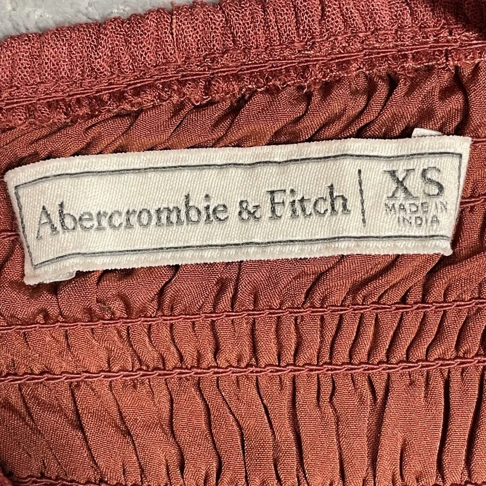 Abercrombie & Fitch Maxi Dress Women Dusty Rose Smocked V-Neck Sleeveless XS